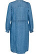 Denim dress with V-neck and tie-belt, Light Blue, Packshot image number 1