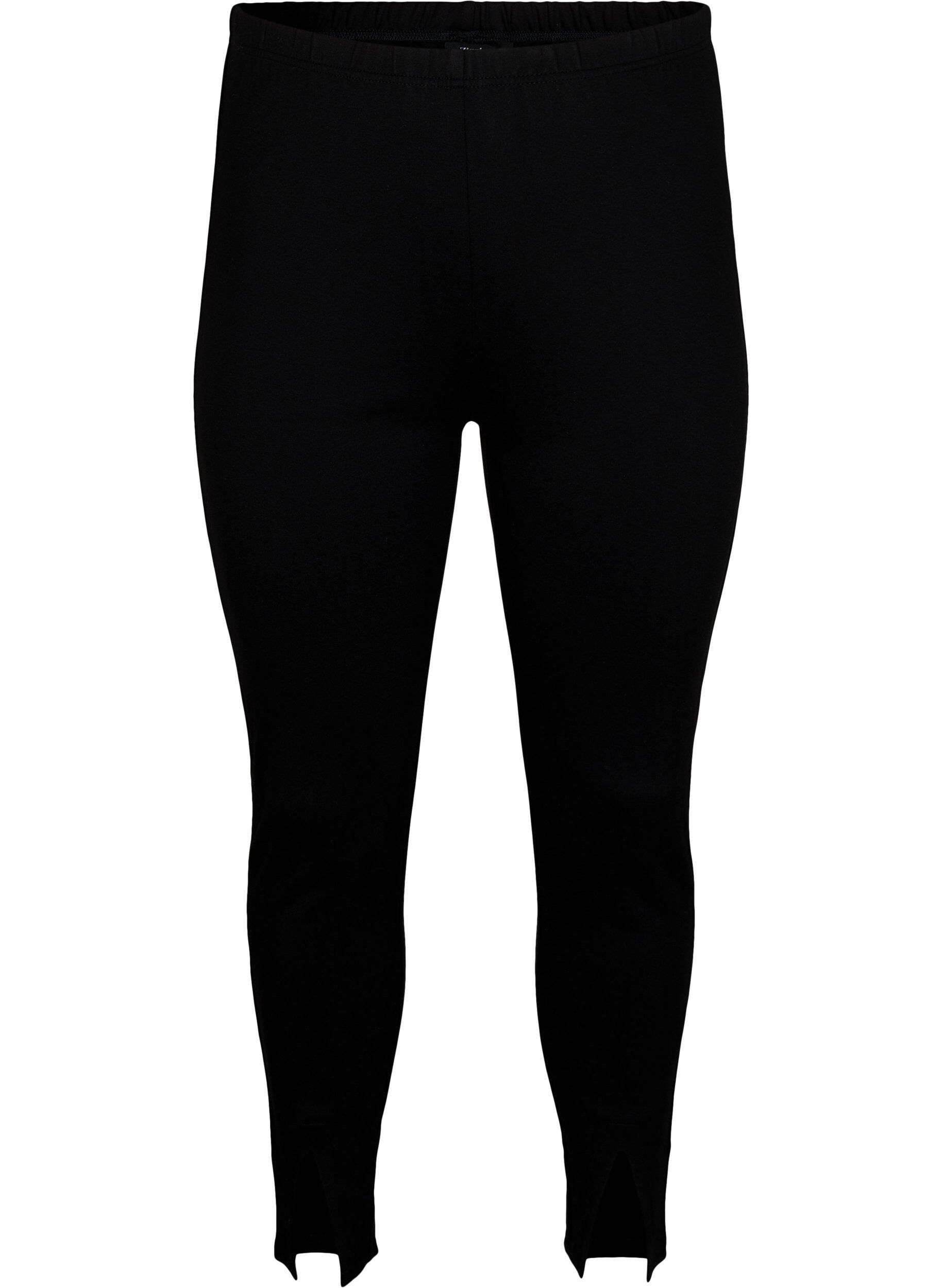Viscose leggings with a slit at the front