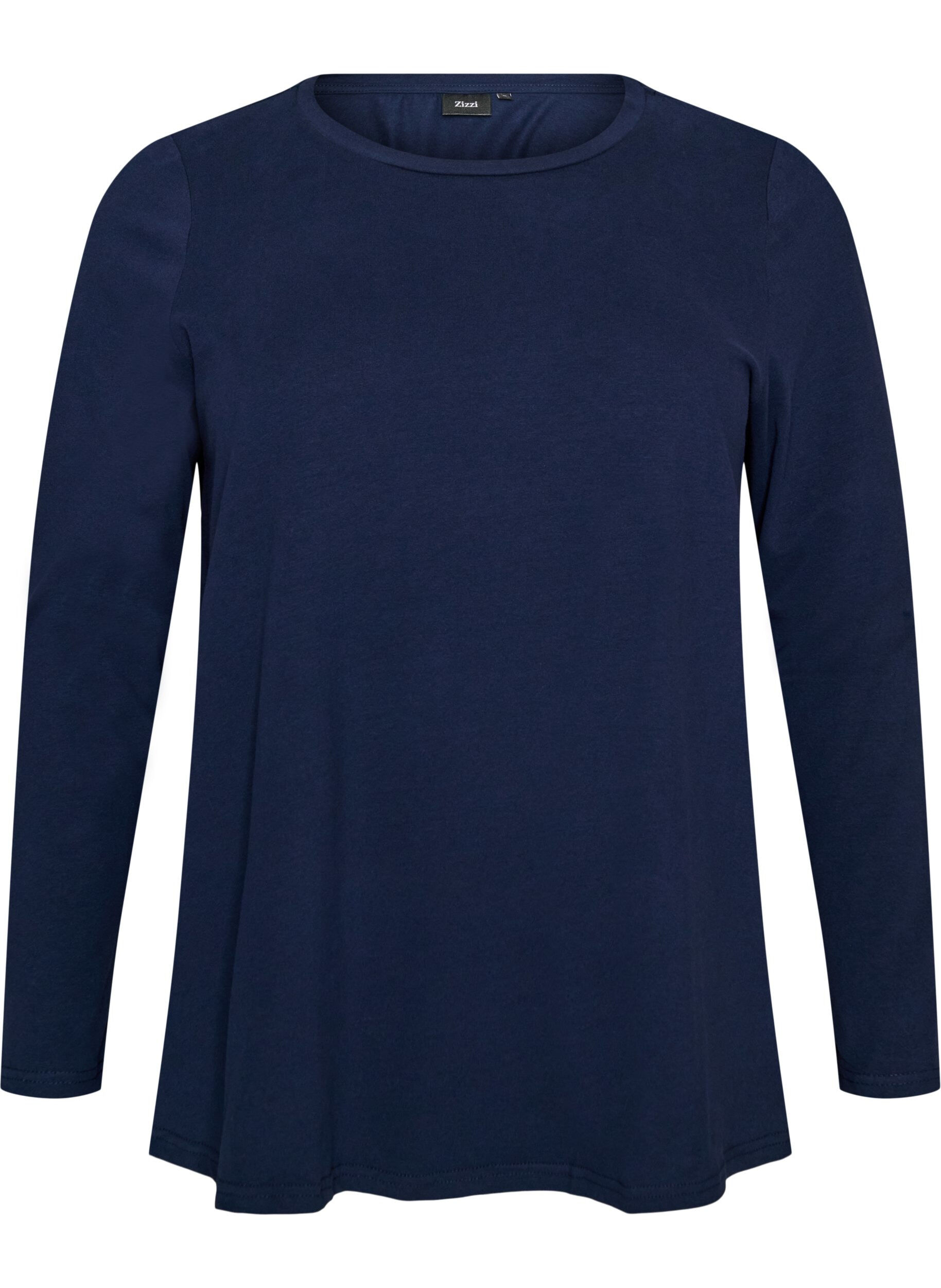 Basic jersey blouse with long sleeves