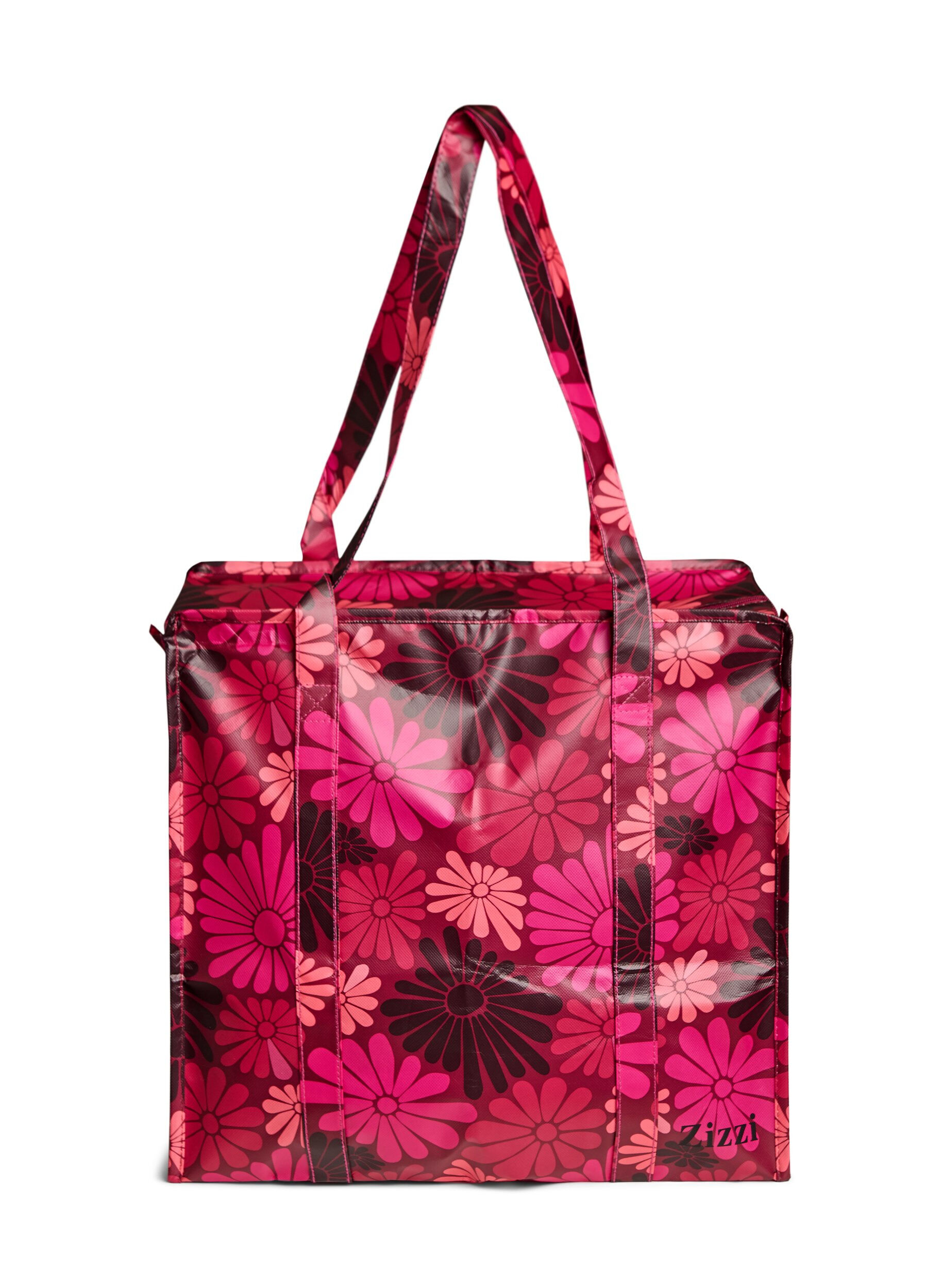 Zizzifashion Shopping bag with zipper, Red, Packshot image number 0
