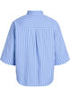 Striped cotton shirt with wide sleeves, Blue, Packshot image number 1