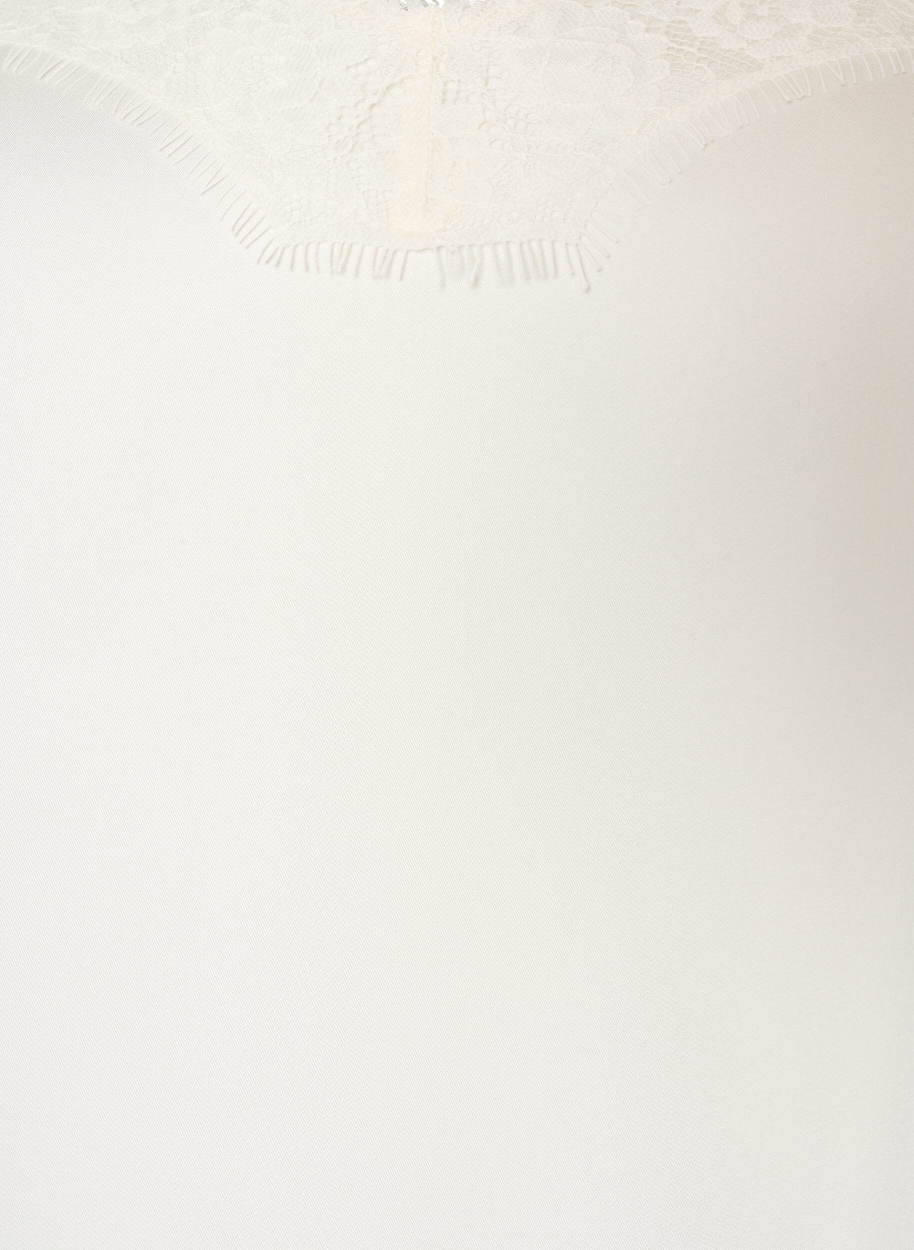 Zizzifashion Strappy top with lace and an asymmetrical hem, Vanilla, Packshot image number 2