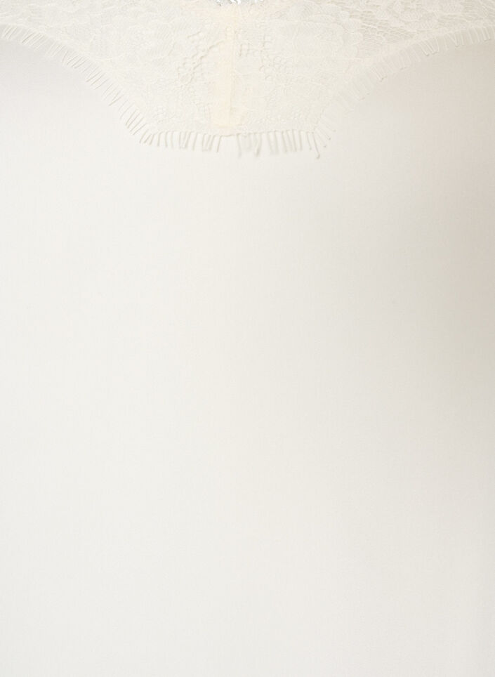Strappy top with lace and an asymmetrical hem, Vanilla, Packshot image number 2
