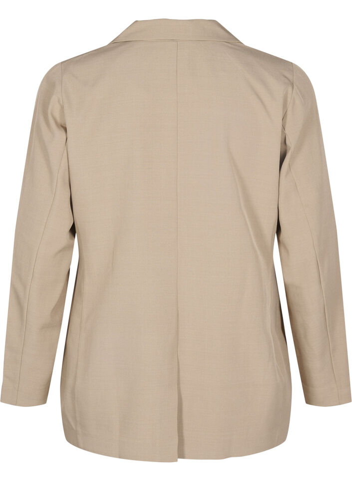 FLASH - Blazer with pockets and a slit, Beige, Packshot image number 1