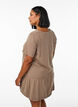 Short A-line dress with a washed look, Brown, Model image number 2