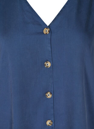 V-neck lyocell shirt, Dark Denim, Packshot image number 2