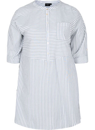 Striped tunic with buttons and 3/4-sleeves, Trooper Stripe, Packshot image number 0