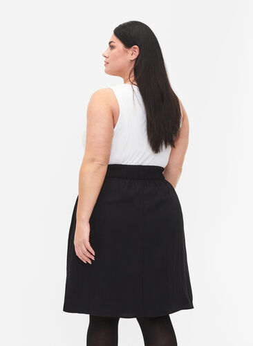 Loose viscose skirt, Black, Model image number 1