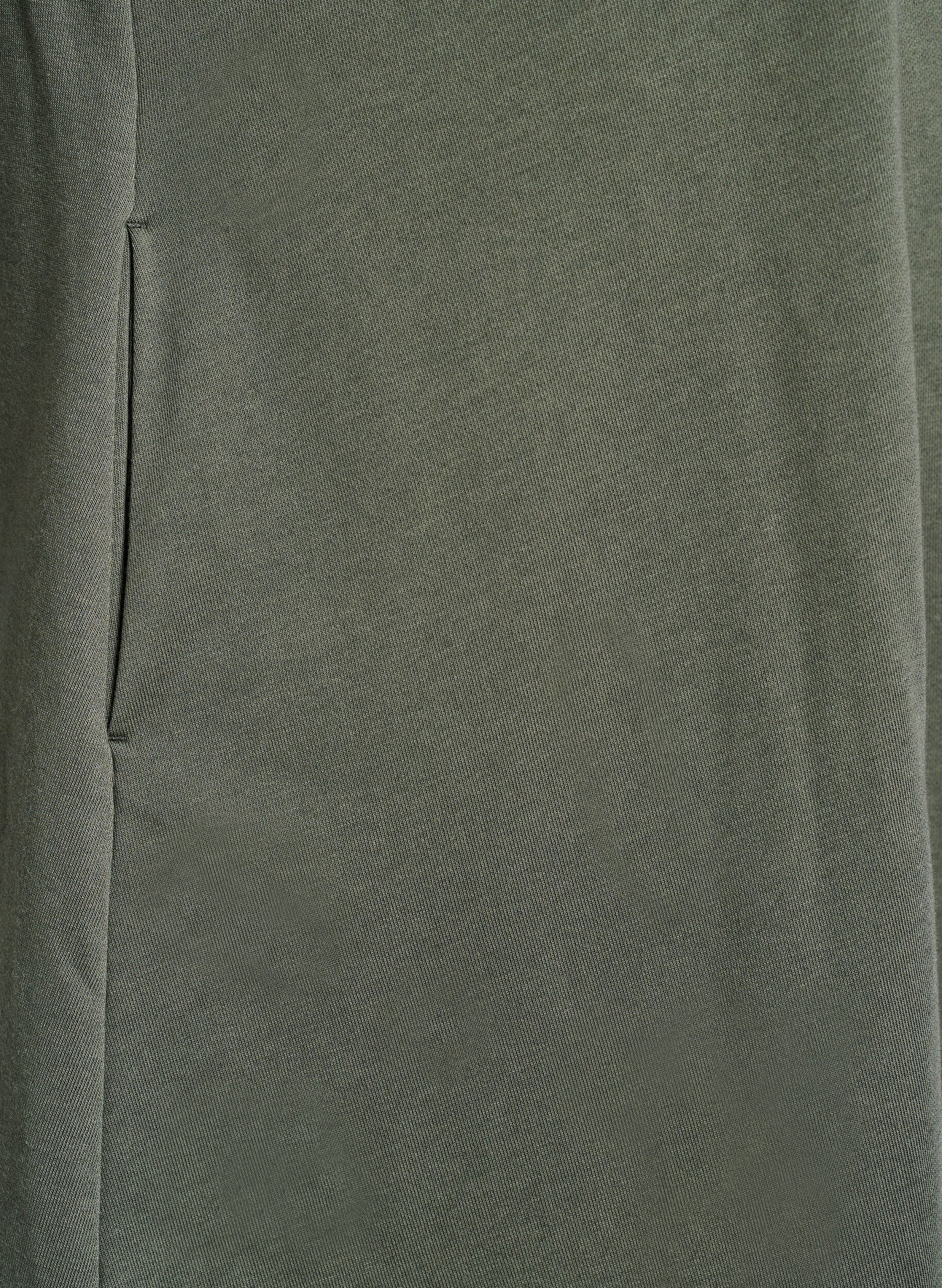 Zizzifashion Knee-length jersey dress with pockets and A-line shape, Green, Packshot image number 3