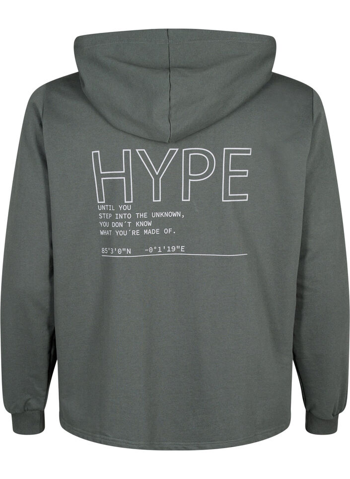 Hoodie with text print, Urban Chic, Packshot image number 1