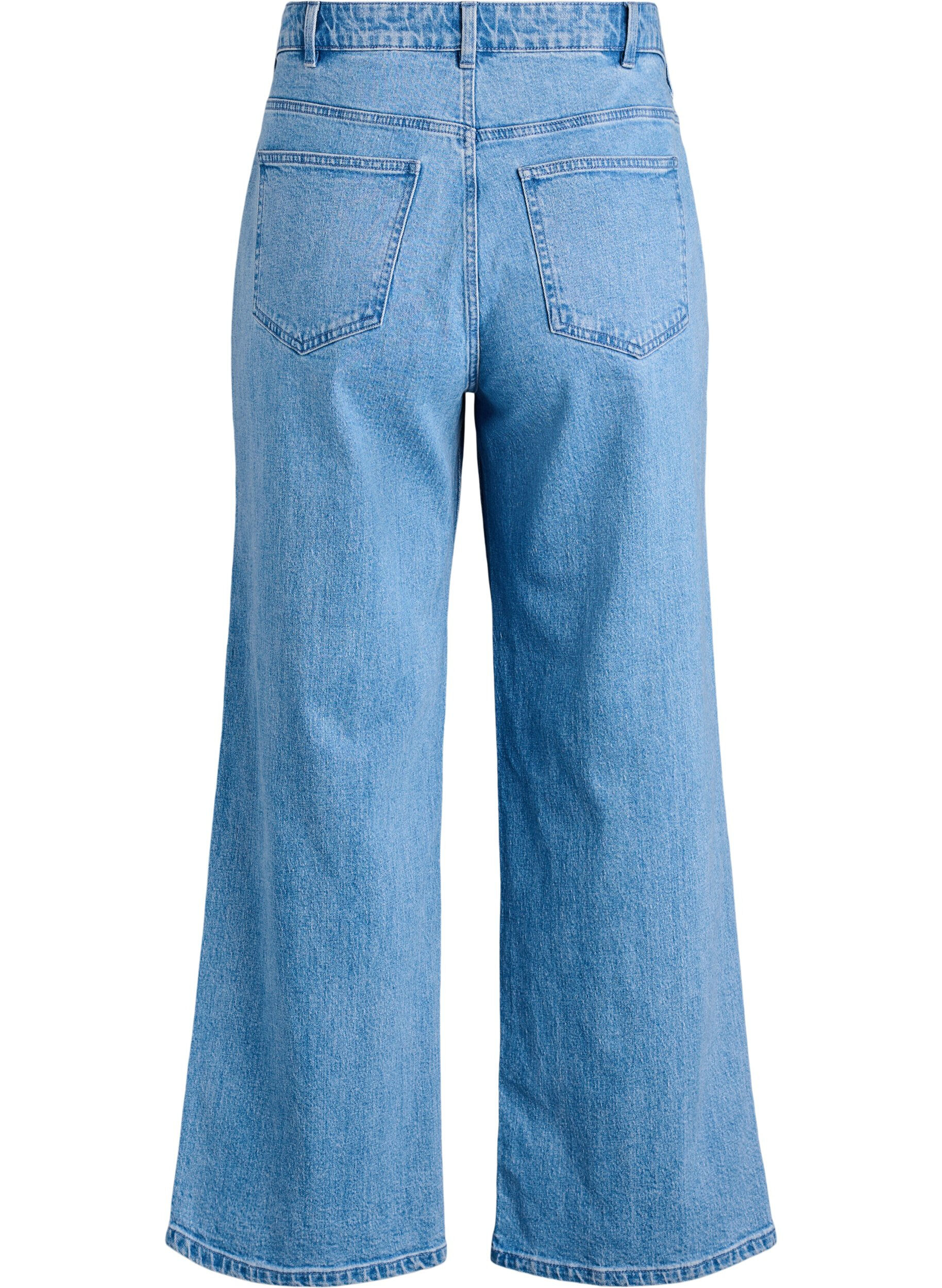 ZizzifashionWide leg jeans with high waist, Light Blue, Packshot image number 1