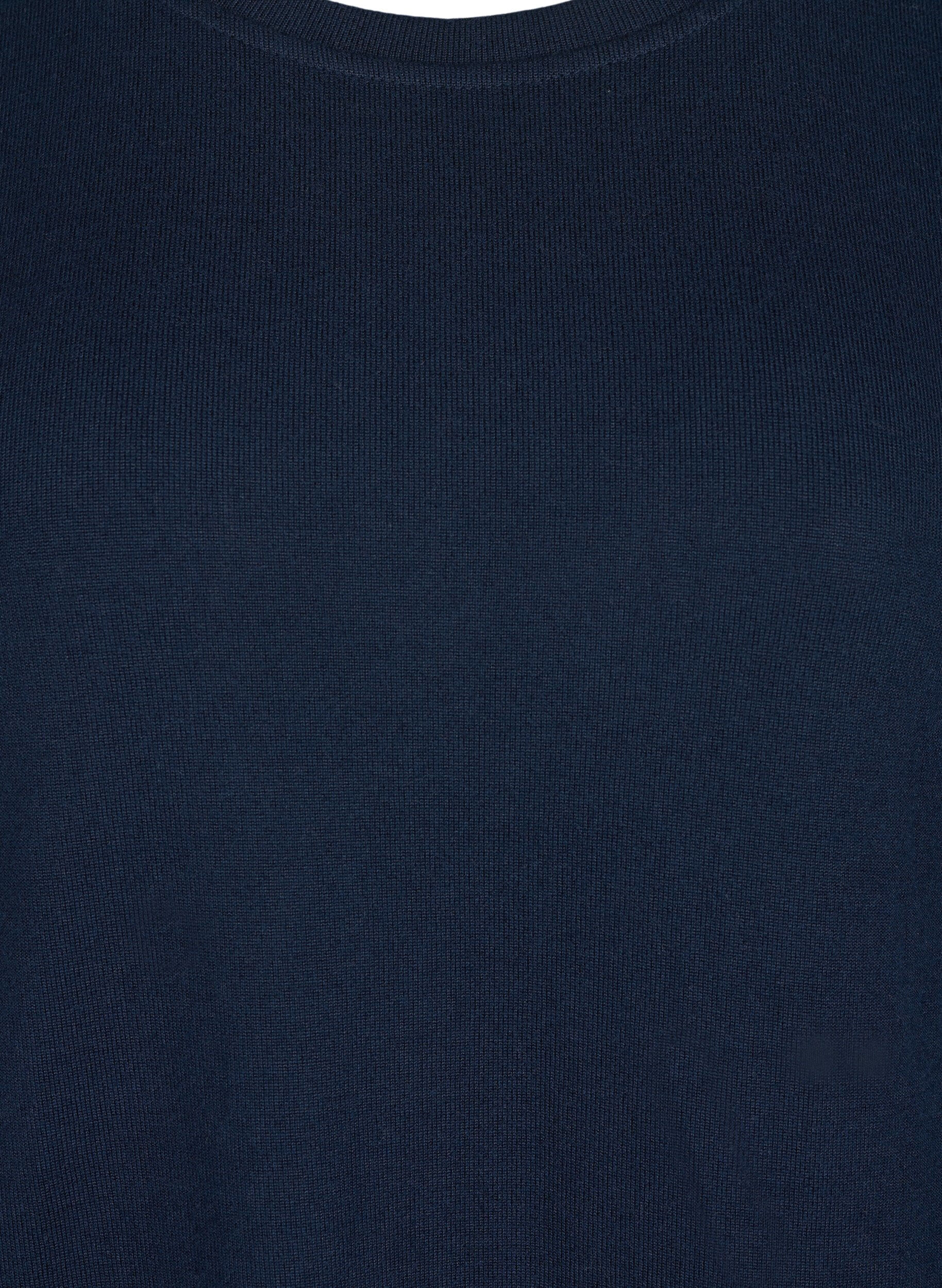 Zizzifashion Long-sleeved blouse with button details, Night Sky, Packshot image number 2