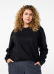 Sweatshirt with crew neck, Black, Model image number 0