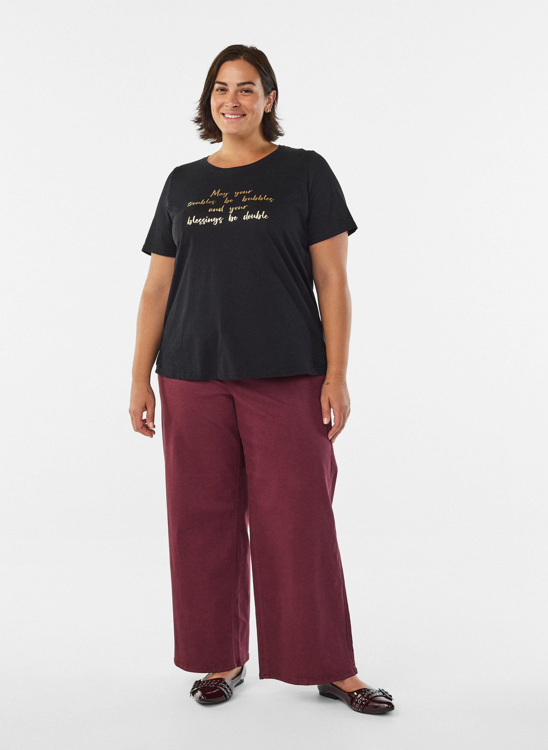 Zizzifashion FLASH - T-shirt with motif, Black, Model image number 1