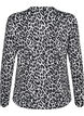 Long-sleeved blouse with leopard print, Dark Grey, Packshot image number 1