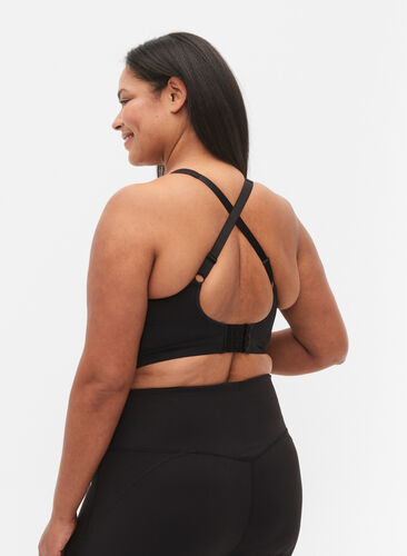 CORE, SUPER HIGH, SPORTS BRA - Sports bra with adjustable shoulder straps, Black, Model image number 1