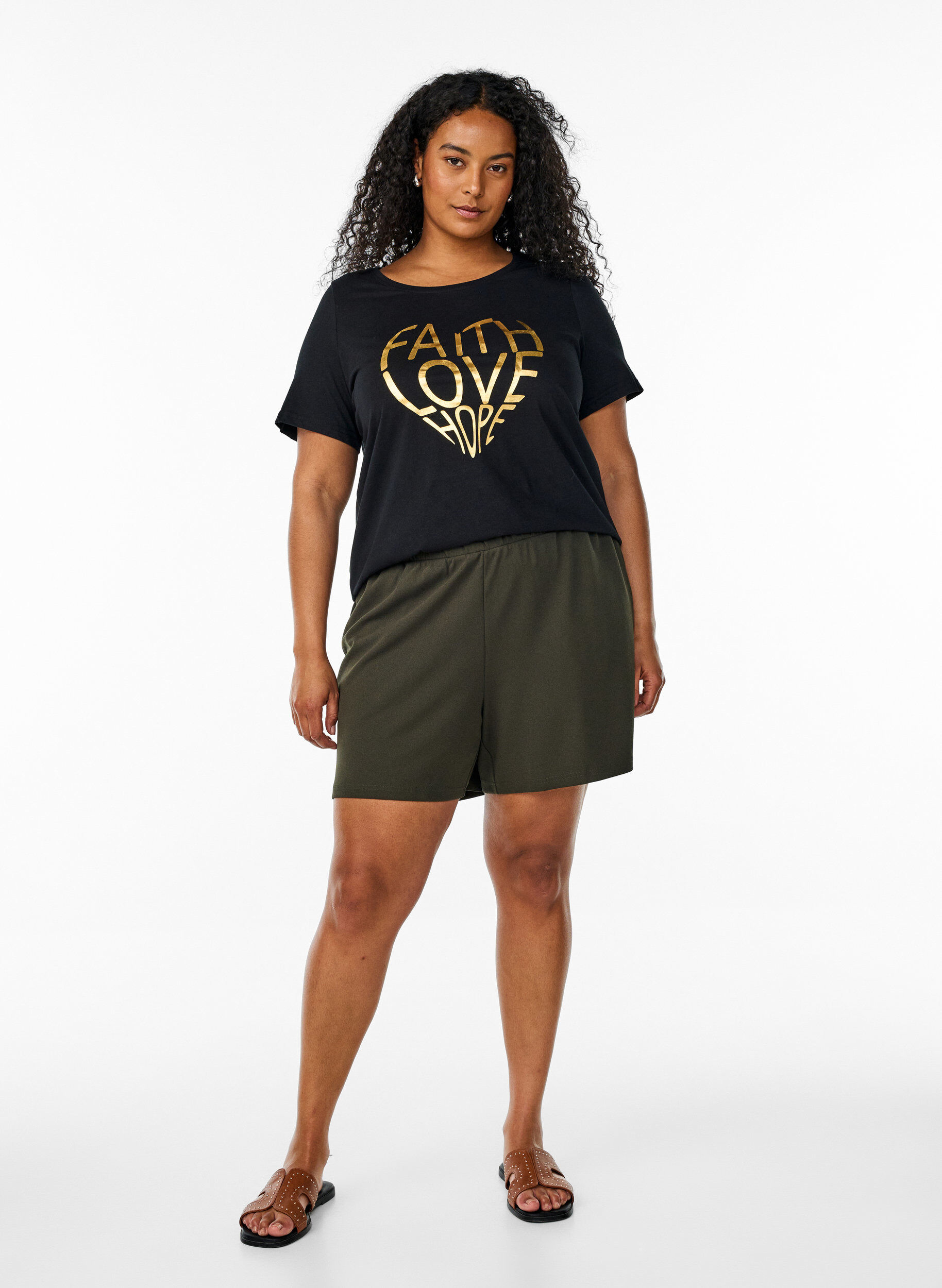 Zizzifashion FLASH - T-shirt with motif, Black, Model image number 1