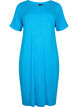 Viscose rib midi dress with short sleeves, Ibiza Blue, Packshot image number 0