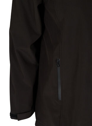 Softshell jacket with removable hood, Black, Packshot image number 3