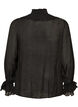 Viscose blouse with ruffles and long sleeves, Black, Packshot image number 1