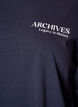 Long-sleeved jersey blouse with text print, Blue, Packshot image number 2