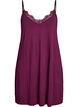 Viscose nightgown with lace trim, Dark Bordeaux, Packshot image number 0