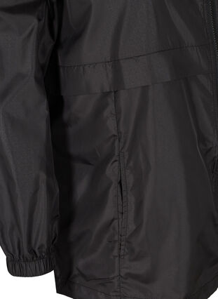 Sports jacket with zip and hood, Black, Packshot image number 3