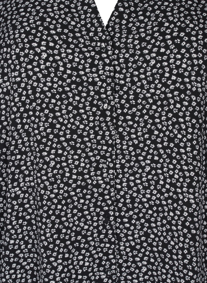 Midi dress with long sleeves, Black Small Flower, Packshot image number 2