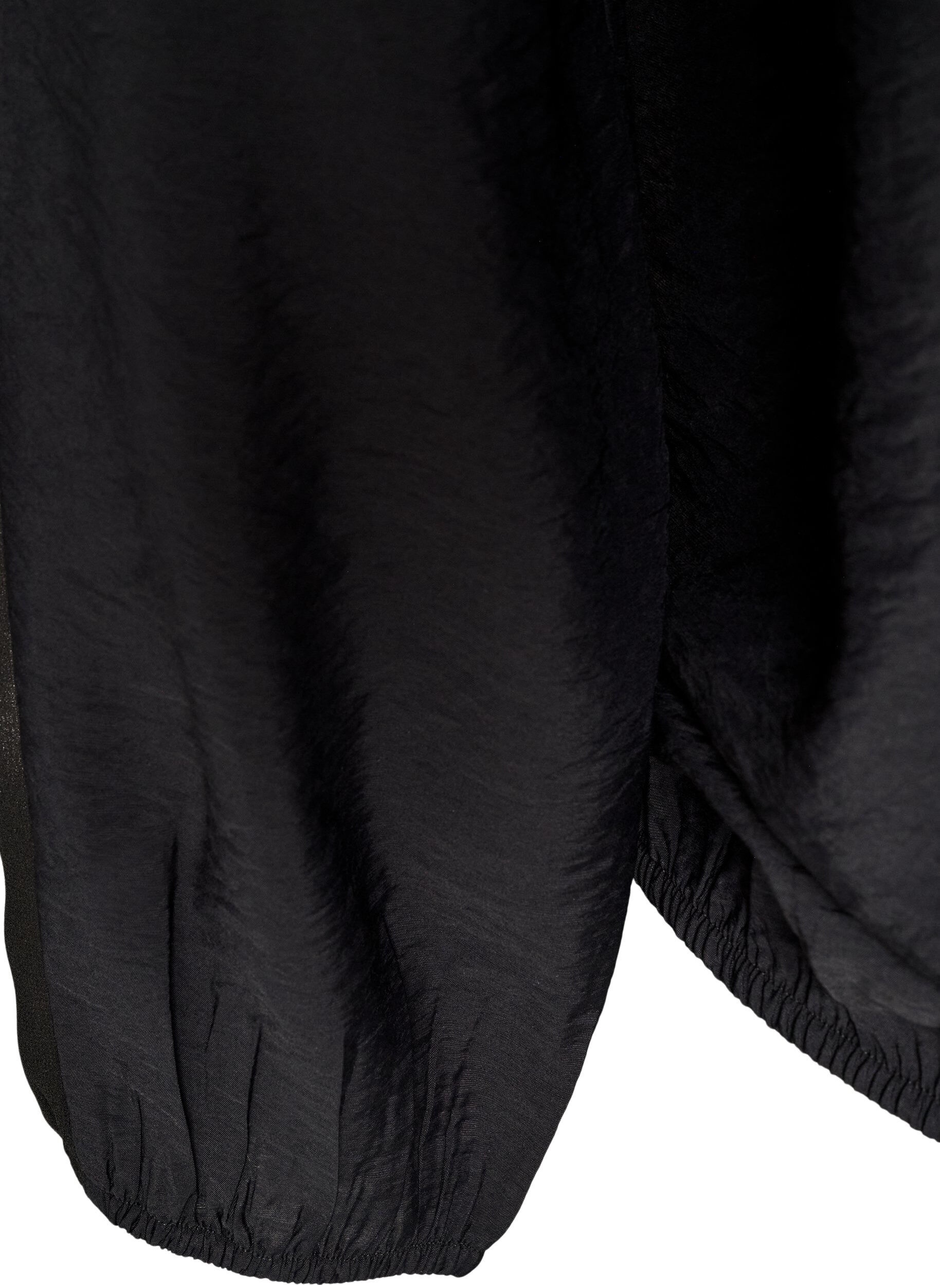 ZizzifashionBlouse with balloon effect and chiffon details, Black, Packshot image number 3