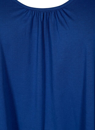 Top with a round neck and A-line, Twilight Blue, Packshot image number 2