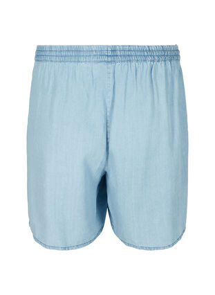 Loose shorts with drawstring and pockets, Light blue denim, Packshot image number 1