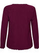Textured blouse with wavy edges, Purple, Packshot image number 1