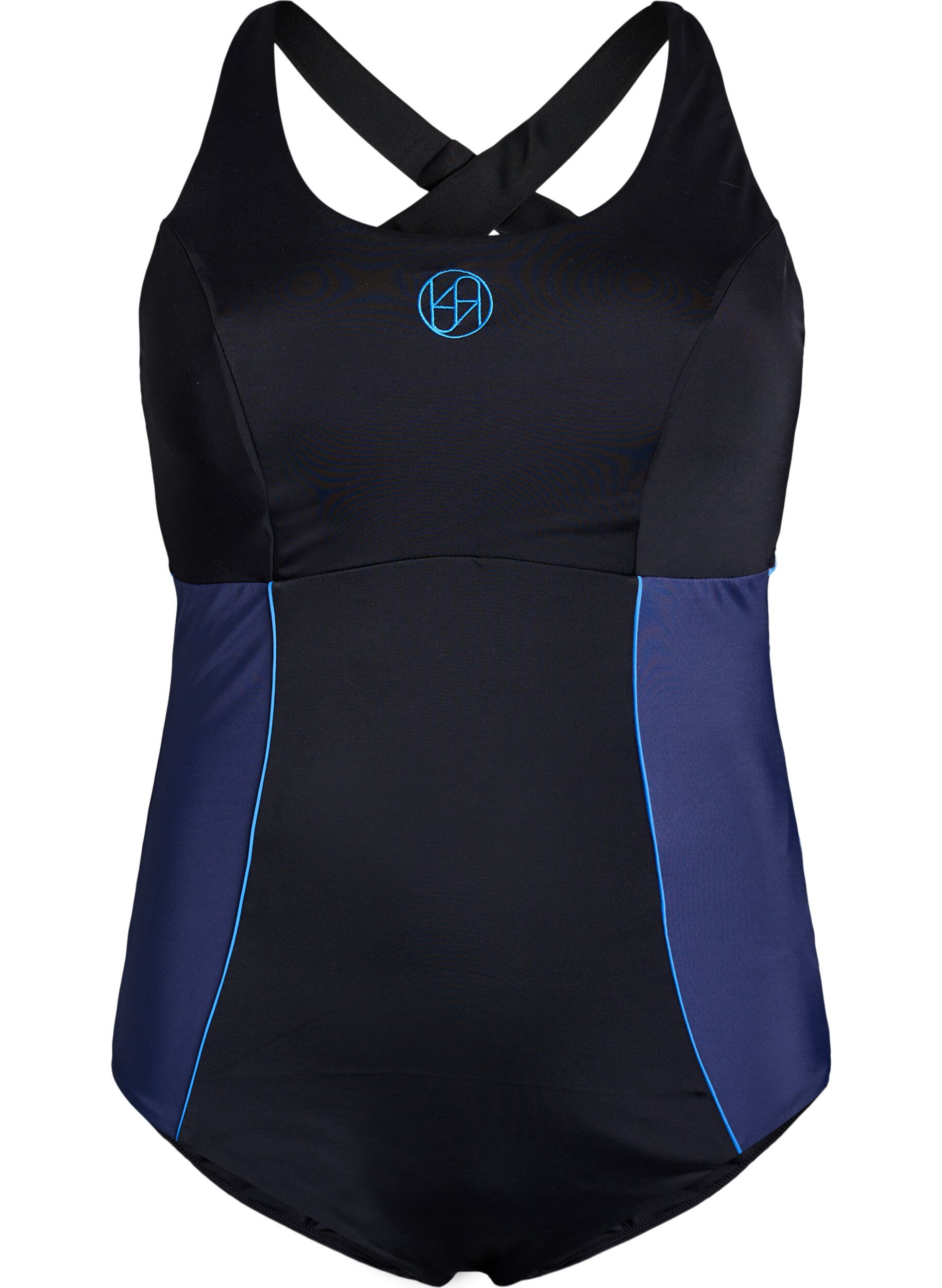 Sports swimsuit with cross straps