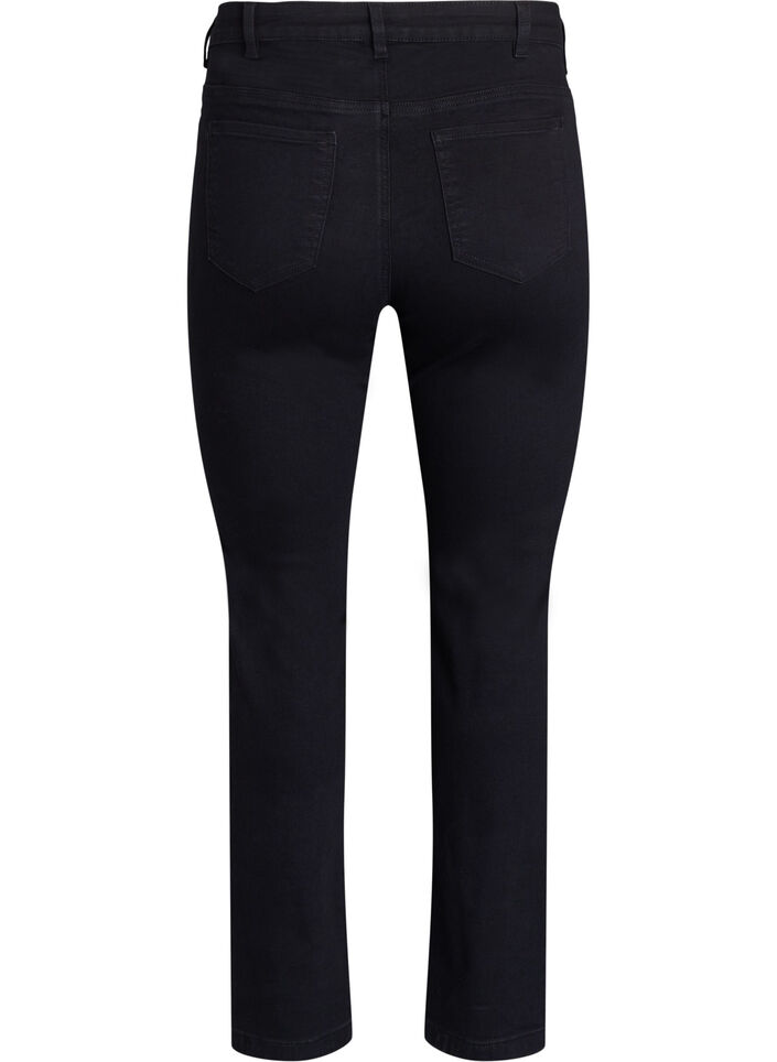 Slim fit jeans with a regular waist, Black, Packshot image number 1