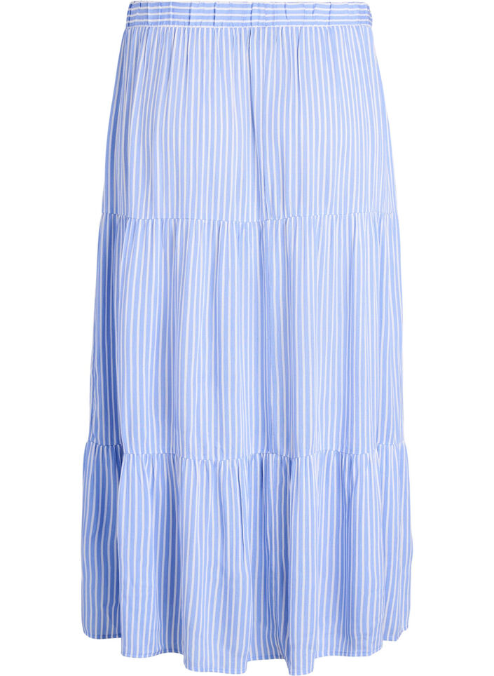 Long skirt with elasticated waist, Light Blue, Packshot image number 1
