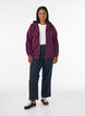 Hooded sweatshirt with a zip and pockets, Purple, Model image number 1