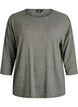 Jersey blouse with 3/4 sleeves, Green, Packshot image number 0