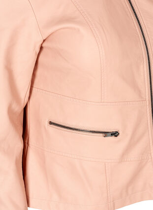 Faux leather jacket, Rosa as cut, Packshot image number 3