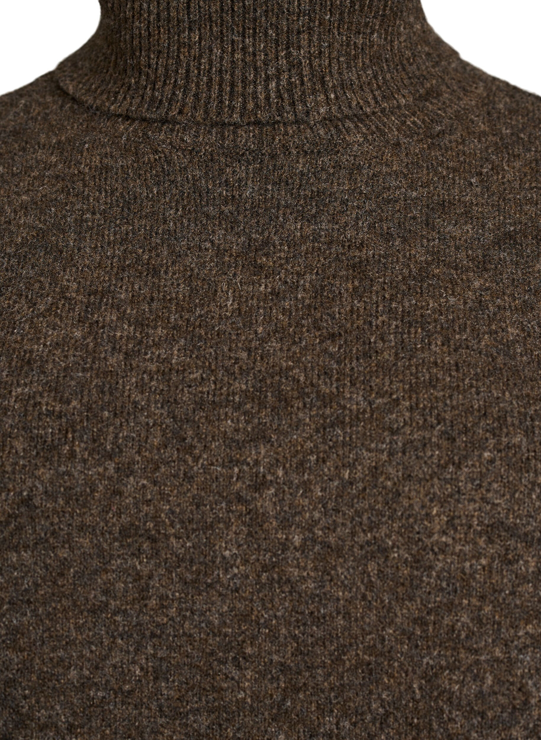 ZizzifashionKnitted vest with turtleneck, Brown, Packshot image number 2