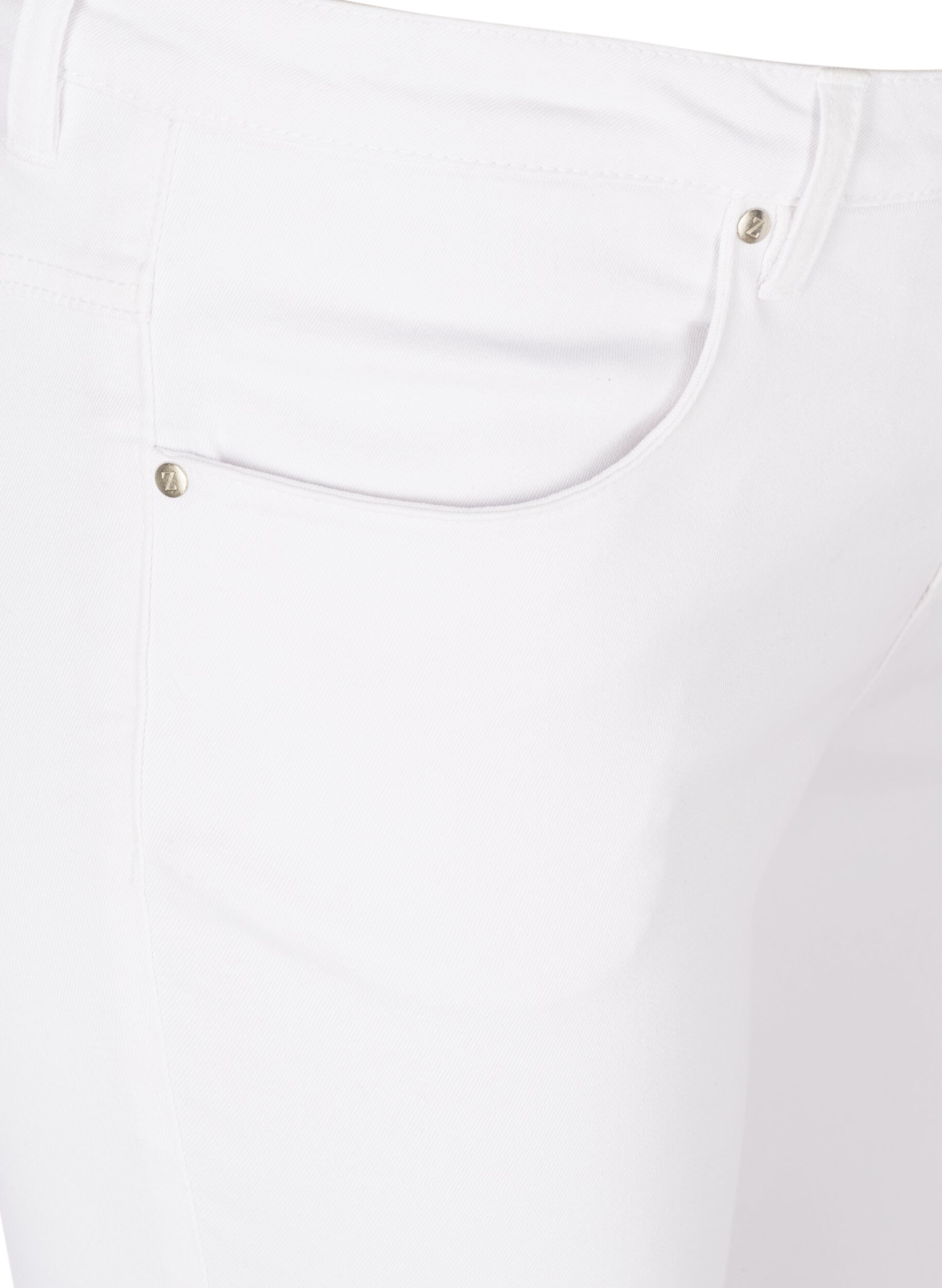 Zizzifashion Super slim Amy jeans with high waist, White, Packshot image number 2