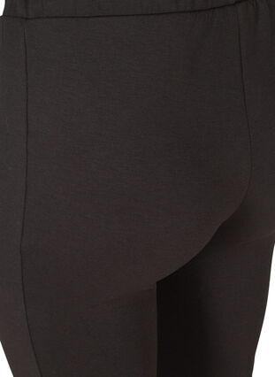 7/8-length leggings with decorative seams, Black, Packshot image number 3