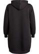 Long quilted sports cardigan with zip, Black, Packshot image number 1