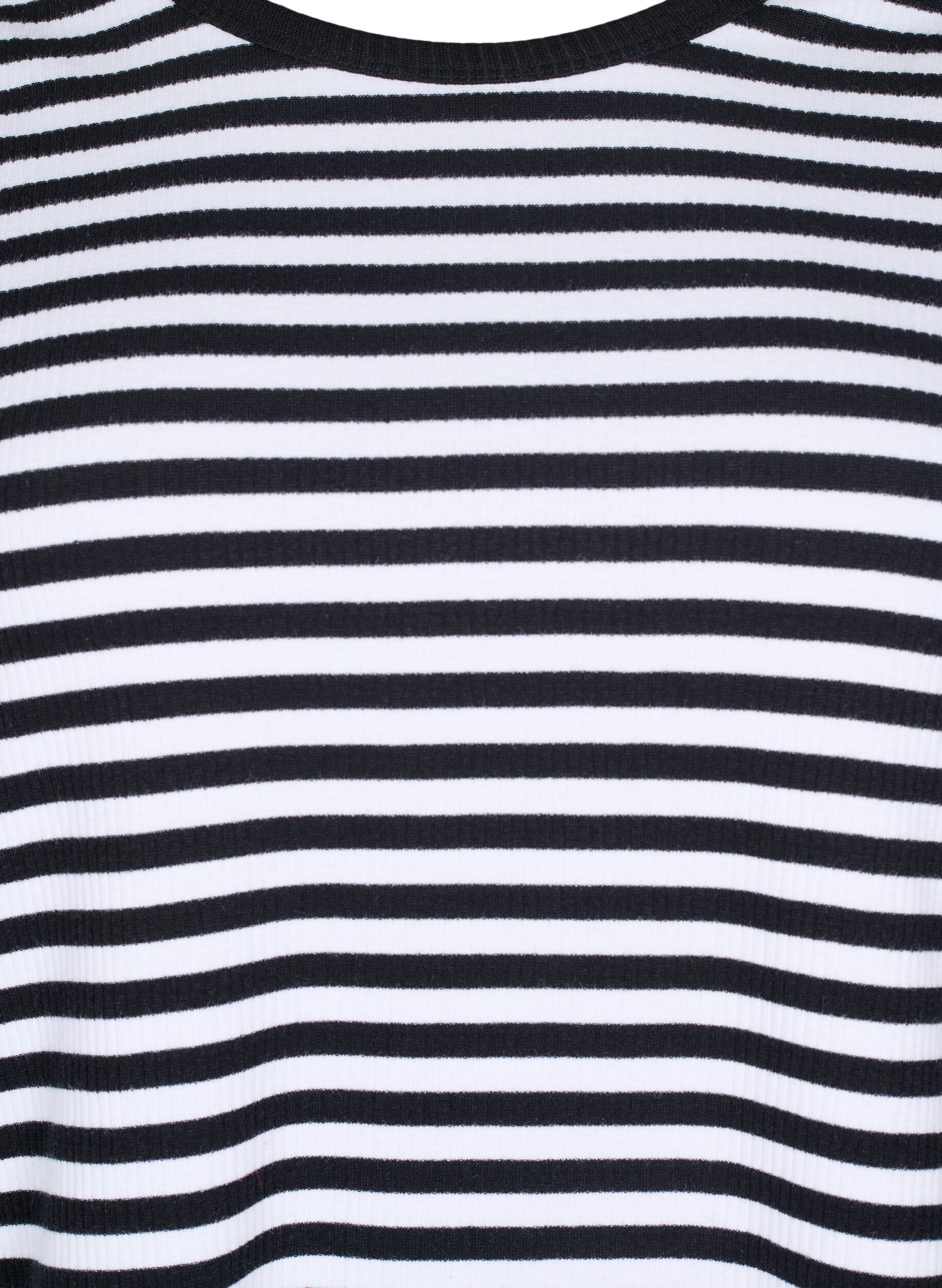 ZizzifashionStriped blouse with long sleeves, Black, Packshot image number 2