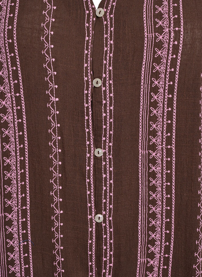 Tunic with embroidered pattern, Brown, Packshot image number 2