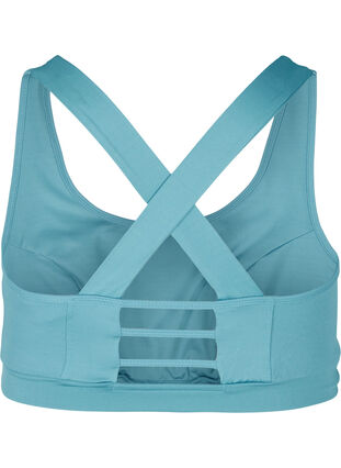 Sports top with a decorative details on the back, Storm Blue, Packshot image number 1