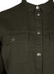 Solid-colored denim shirt with chest pockets, Forest Night, Packshot image number 2