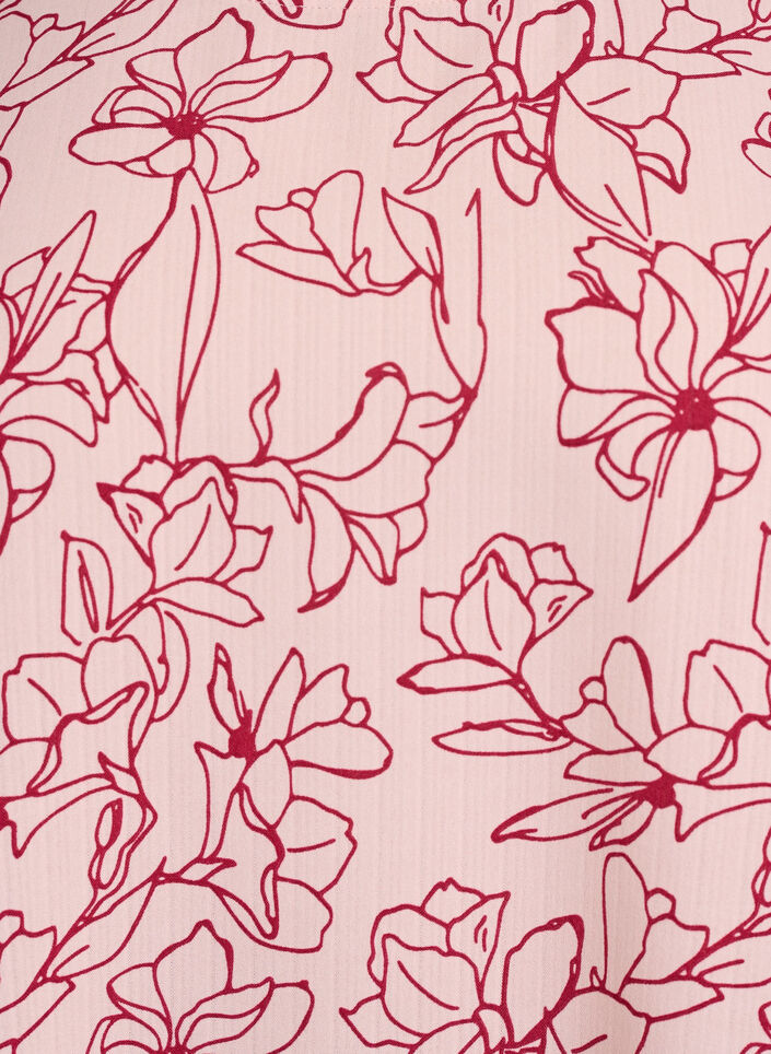 Short-sleeved blouse with round neck, Rose, Packshot image number 2