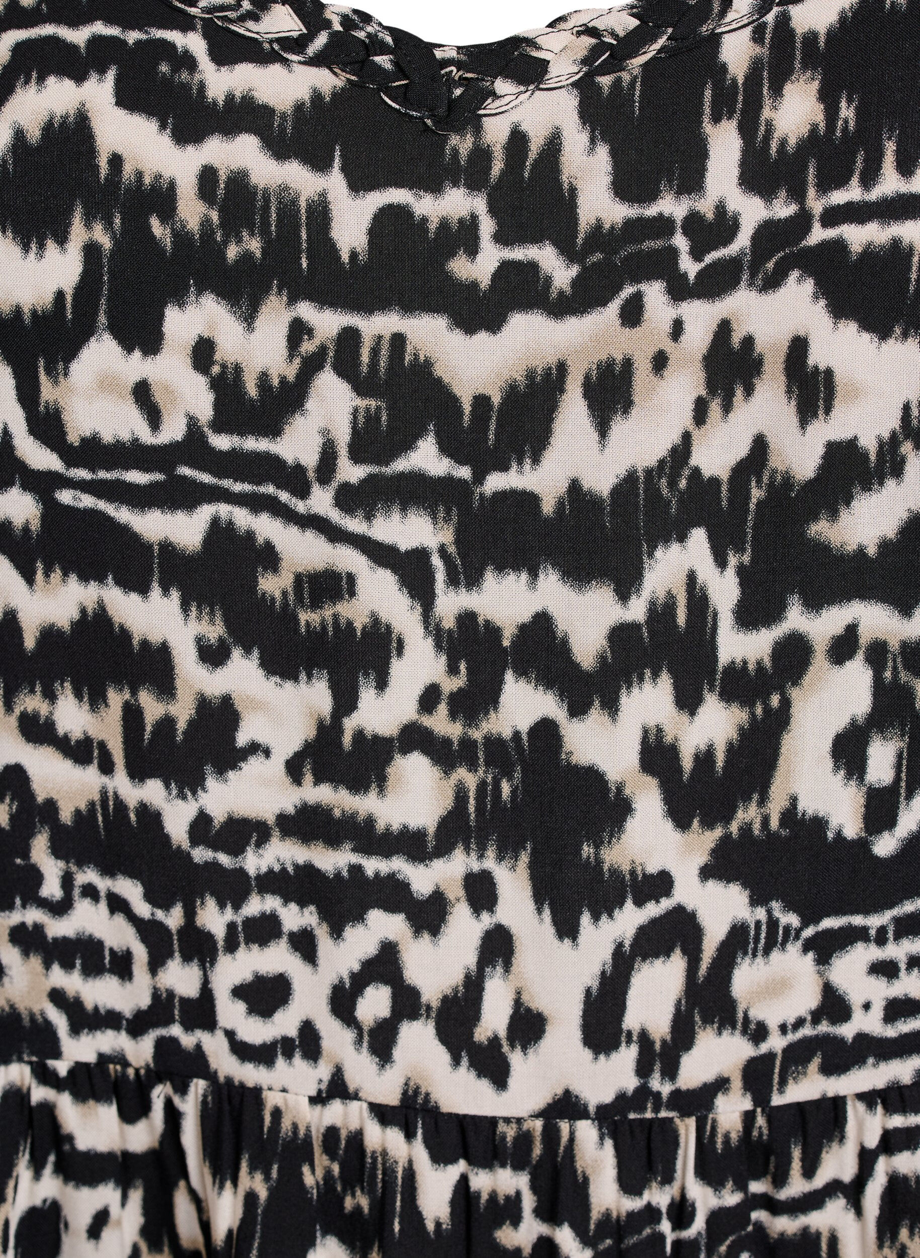 Zizzifashion Midi strap dress with a smocked back, Black, Packshot image number 2