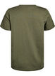 Basic cotton T-shirt with a V-neck, Green, Packshot image number 1