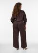 Loose trousers with paisley pattern and high waist, Brown, Model image number 1